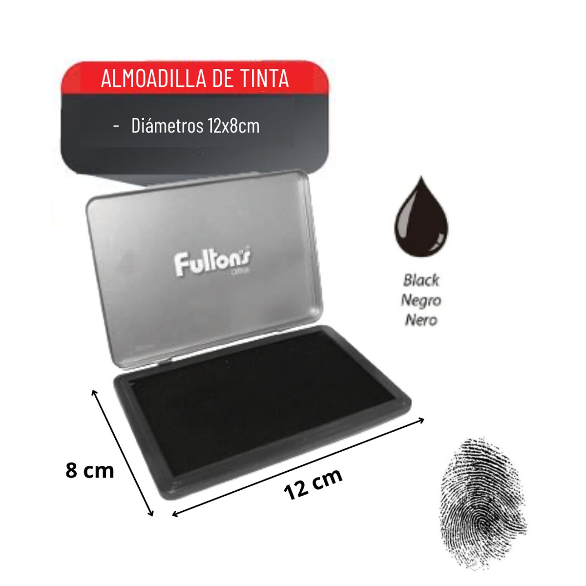 GENERICO - Tampón Almohadilla De Tinta Para Timbres
