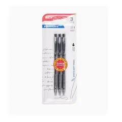GENERICO - Bolígrafo Simple Negro 3 pcs