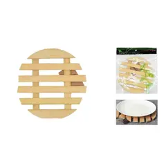 GENERICO - Mantel Individual De Madera Para Tazas 1 Pieza (17x17 cm) – Protección Elegante