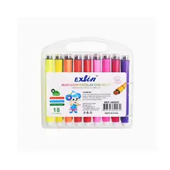 GENERICO - Set de Marcadores con Sello 18 Colores