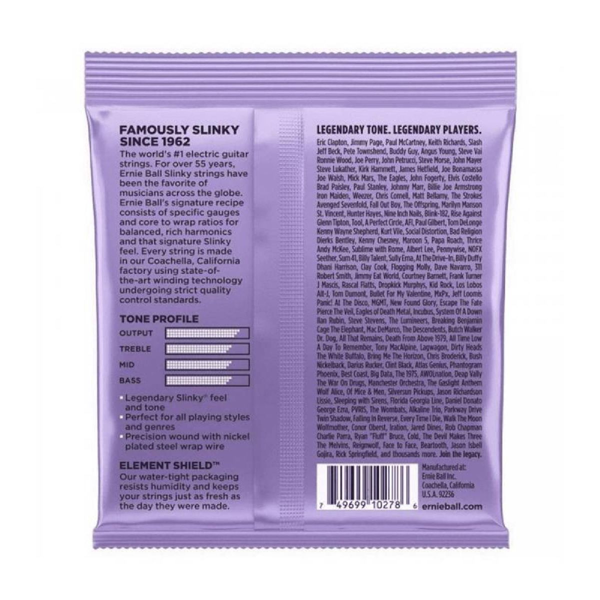 ERNIE BALL - Cuerdas Guitarra Eléctrica Ultra Slinky Ernie Ball 2227