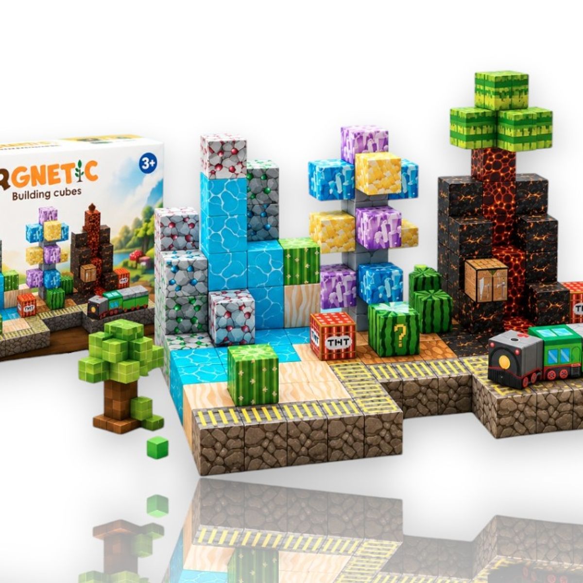 GENERICO - Juego Bloques Magneticos Didáctico Construccion 125 Piezas