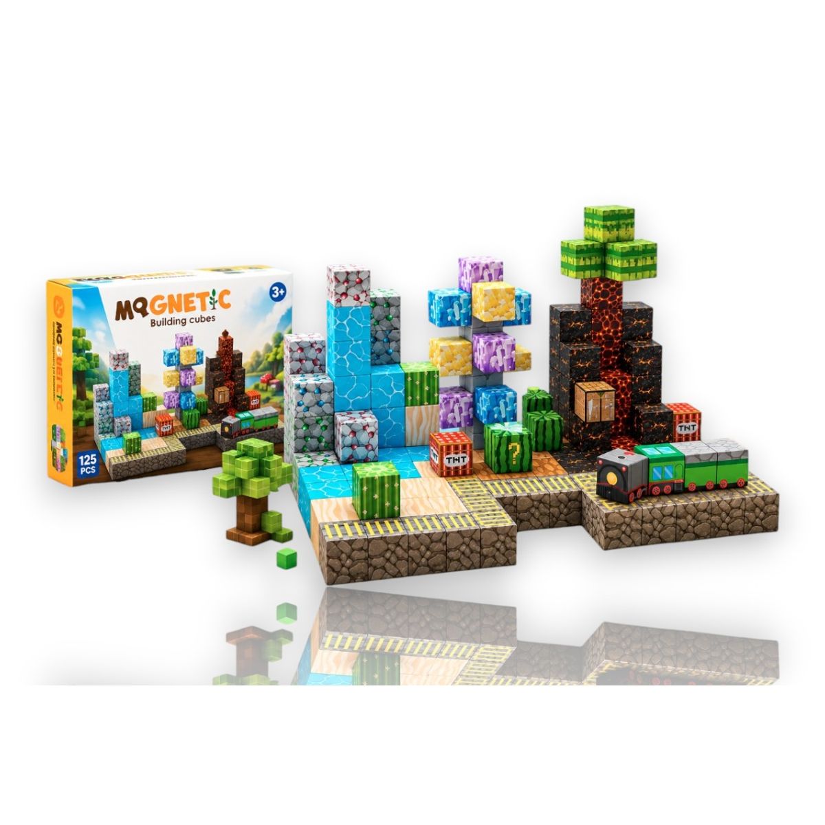 GENERICO - Juego Bloques Magneticos Didáctico Construccion 125 Piezas