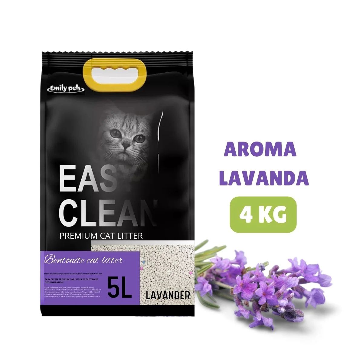 GENERICO - Arena Sanitaria Easy Clean 5L Lavanda