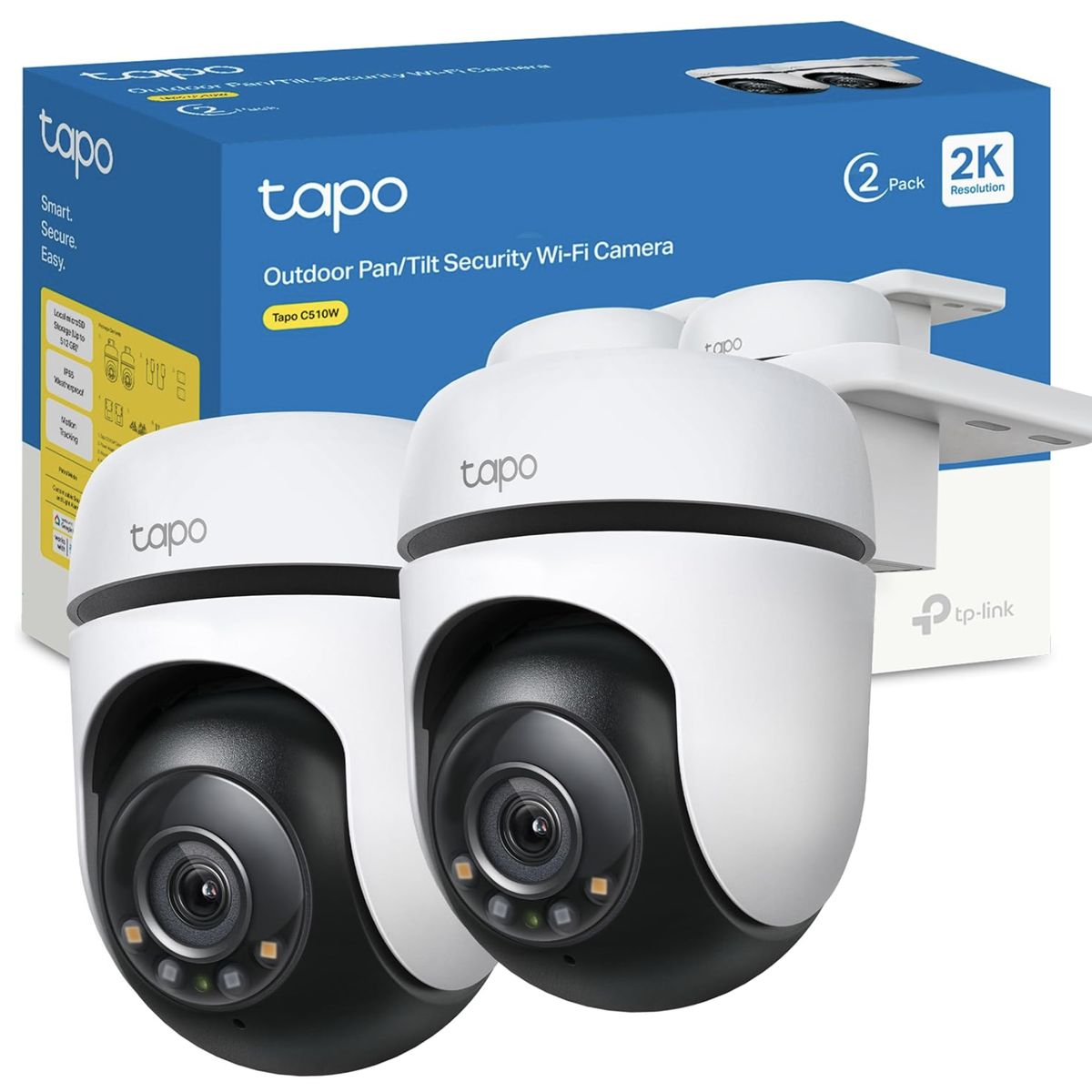 TP LINK - Set 2 Smart Cámara Outdoor Wi-Fi Tp-Link Tapo C510 2k Visión Nocturna