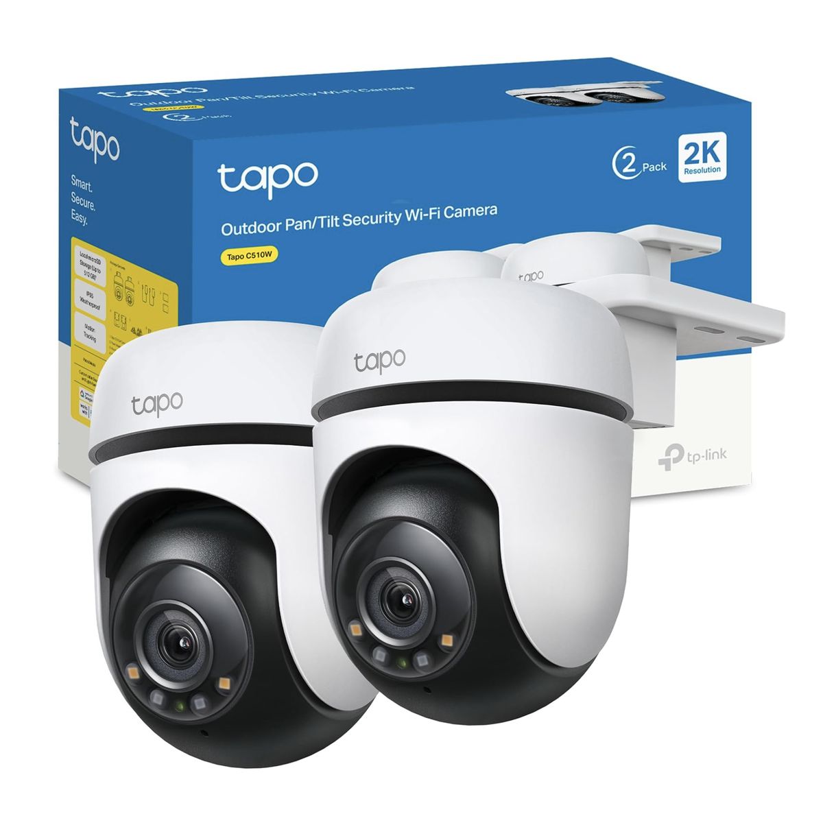 TP LINK - Set 2 Smart Cámara Outdoor Wi-Fi Tp-Link Tapo C510 2k Visión Nocturna
