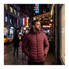 EKOL TACTICA MILITAR - Chaqueta Parka Térmica Burdeo Comodidad y Calce Perfecto
