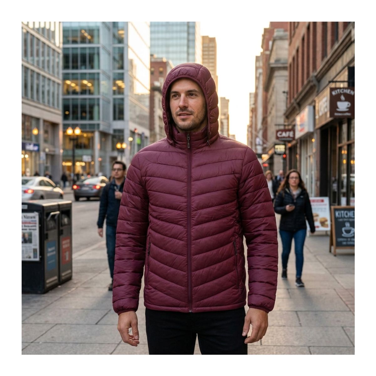 EKOL TACTICA MILITAR - Chaqueta Parka Térmica Burdeo Comodidad y Calce Perfecto
