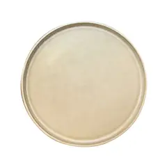 IMAHE - Set De 6 Plato Redondo Ceramica 26.5 Cm Beige Línea Rustica