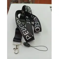GENERICO - LLAVERO TUNING LANYARD peugeot NEGRO