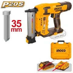 INGCO - Pistola Clavadora Inalámbrica 20v f15-f35 mm c/maleta - Ga18