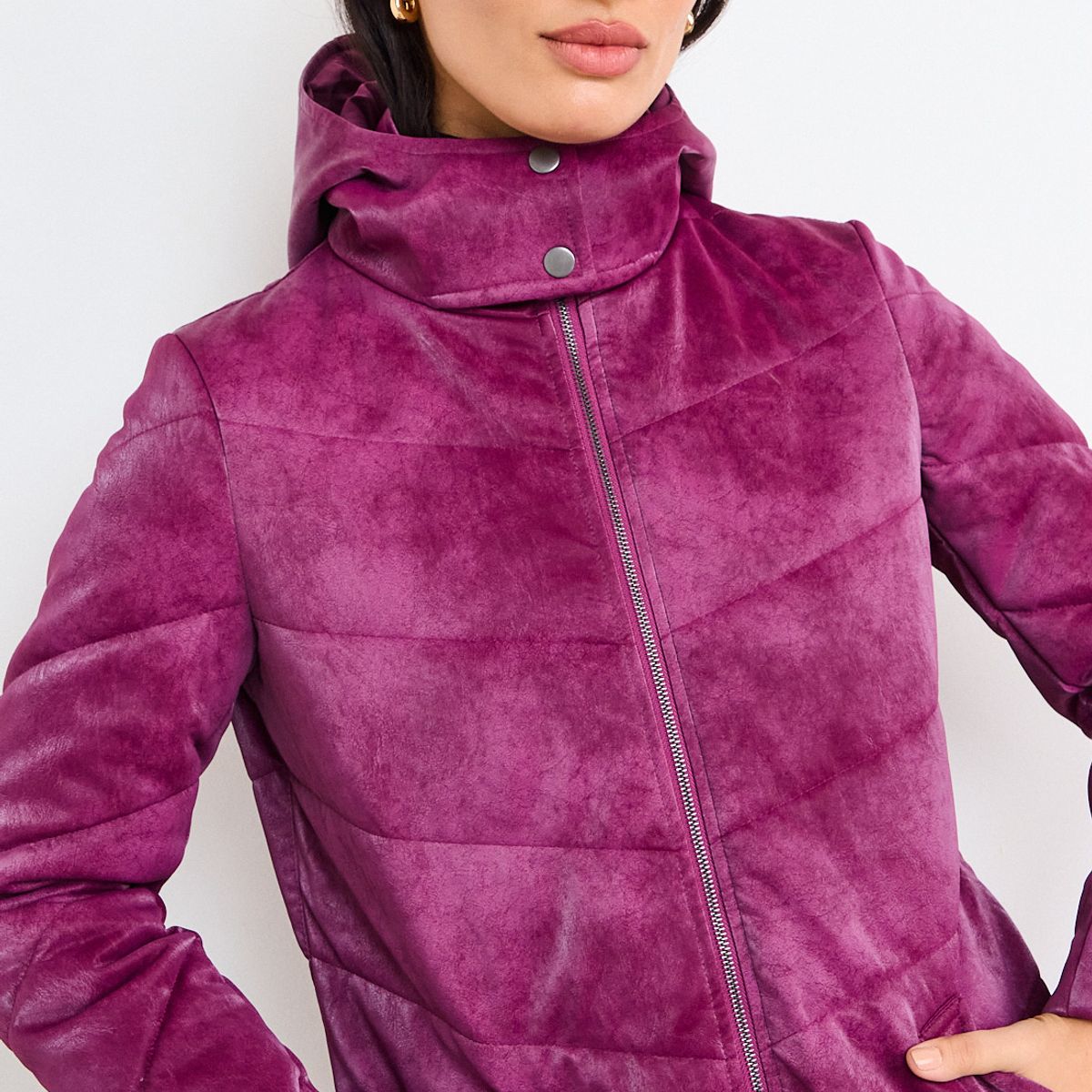 IO - Parka Lisa Mujer Morado Io