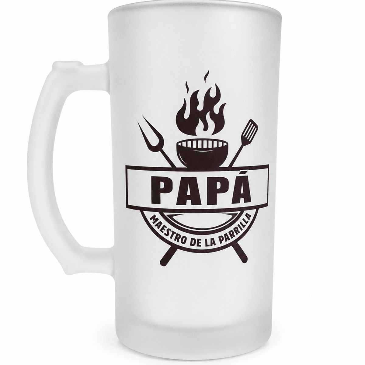SM - Shopero para Papá Maestro de la Parrilla 475 ml – Vaso Cervecero Esmerilado para Asados