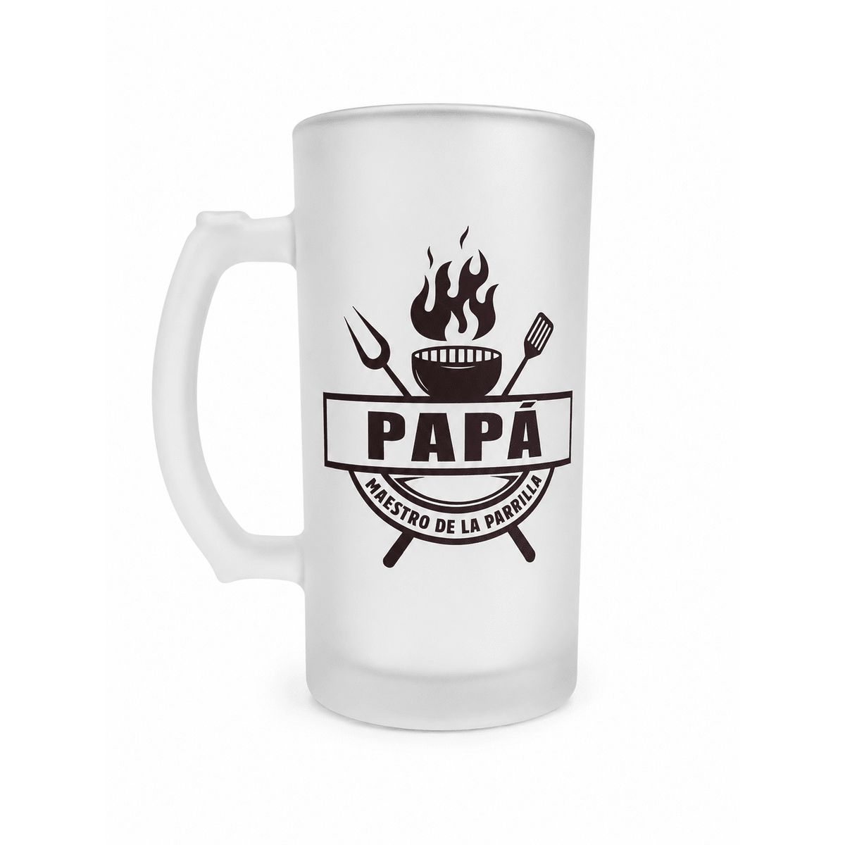 SM - Shopero para Papá Maestro de la Parrilla 475 ml – Vaso Cervecero Esmerilado para Asados