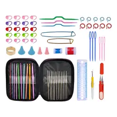 GENERICO - Set Crochet 74 Pcs Palillos Accesorios De Tejer Con Estuche BELUG