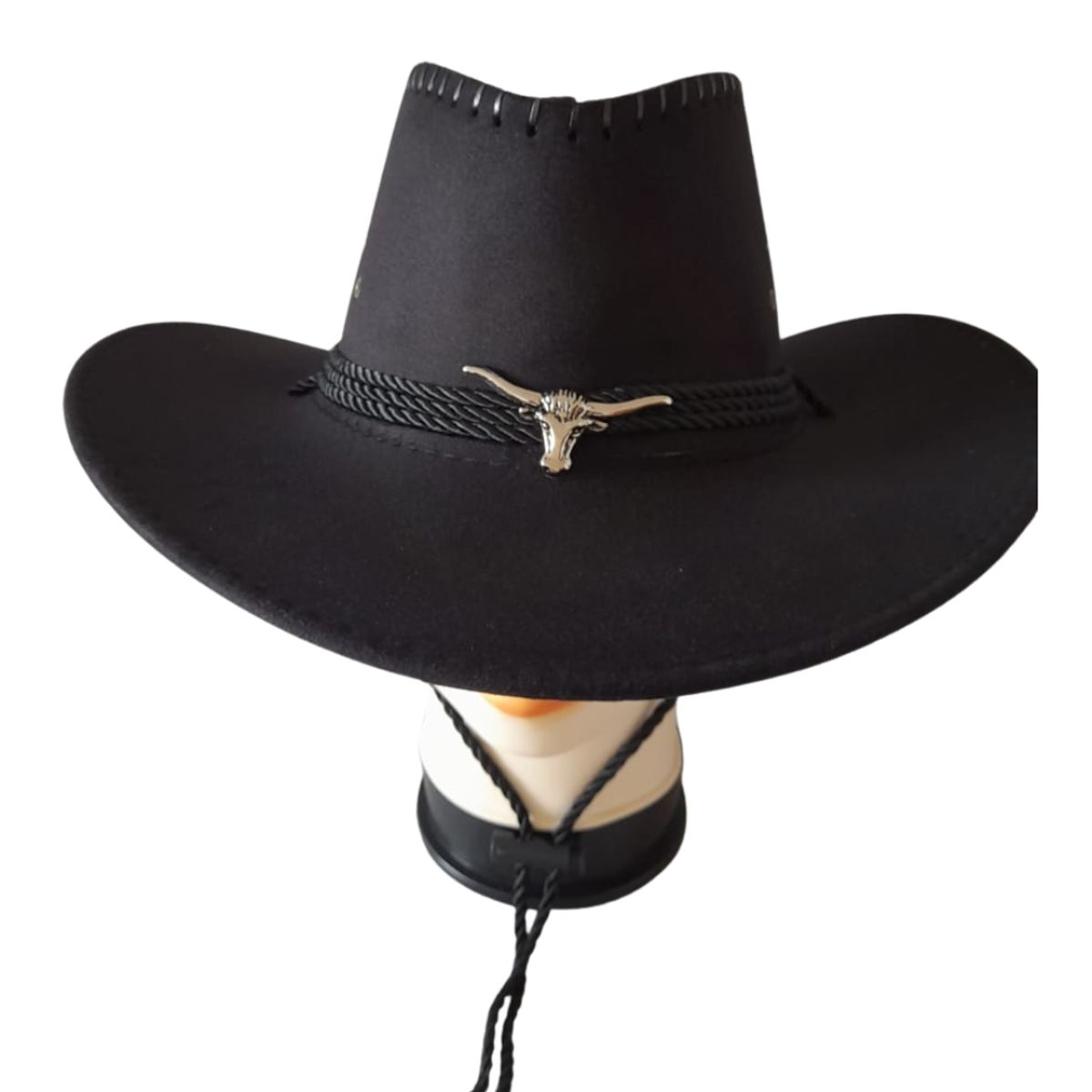 GENERICO - Sombrero Vaquero Texano Adultos Estilo Western Unisex Negro