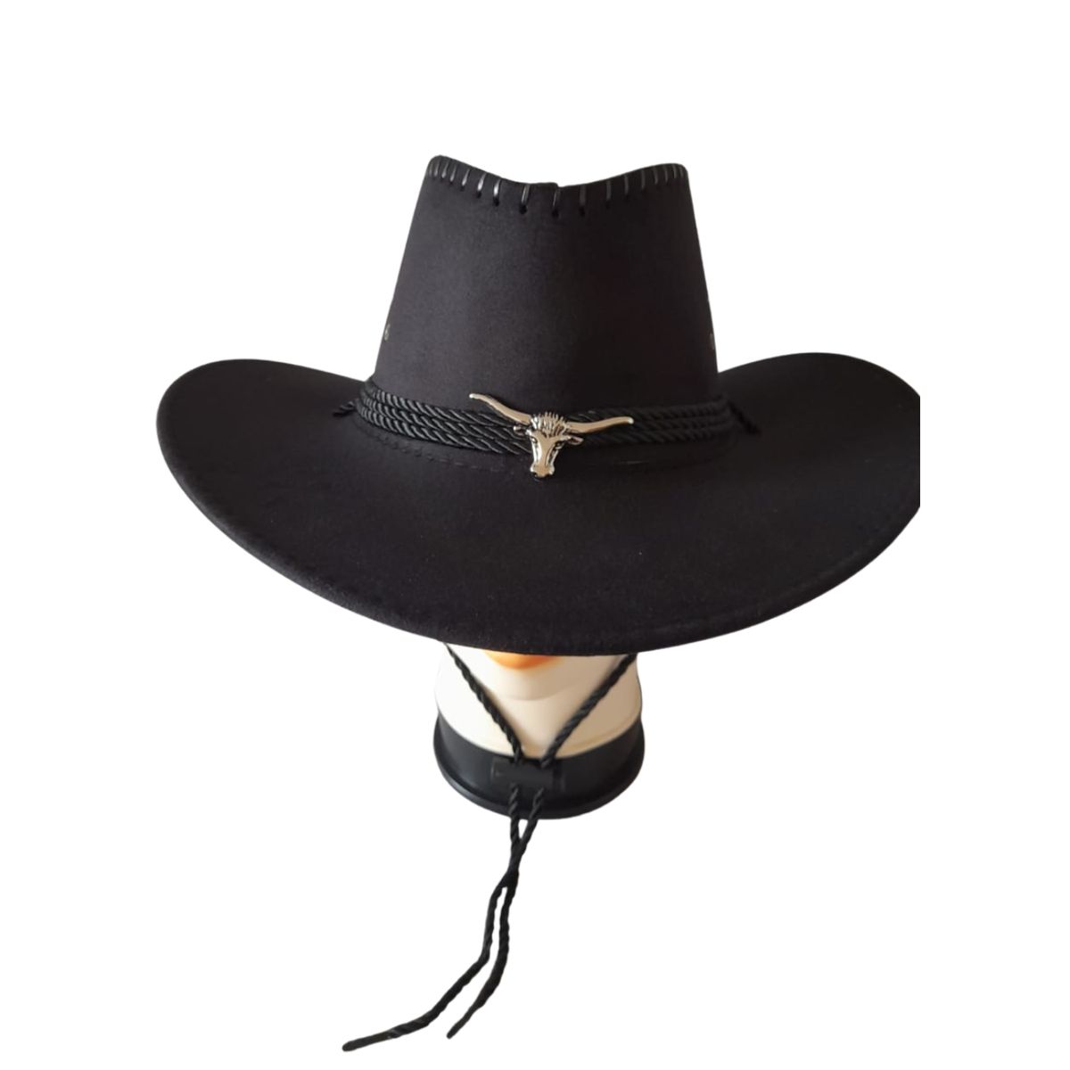 GENERICO - Sombrero Vaquero Texano Adultos Estilo Western Unisex Negro
