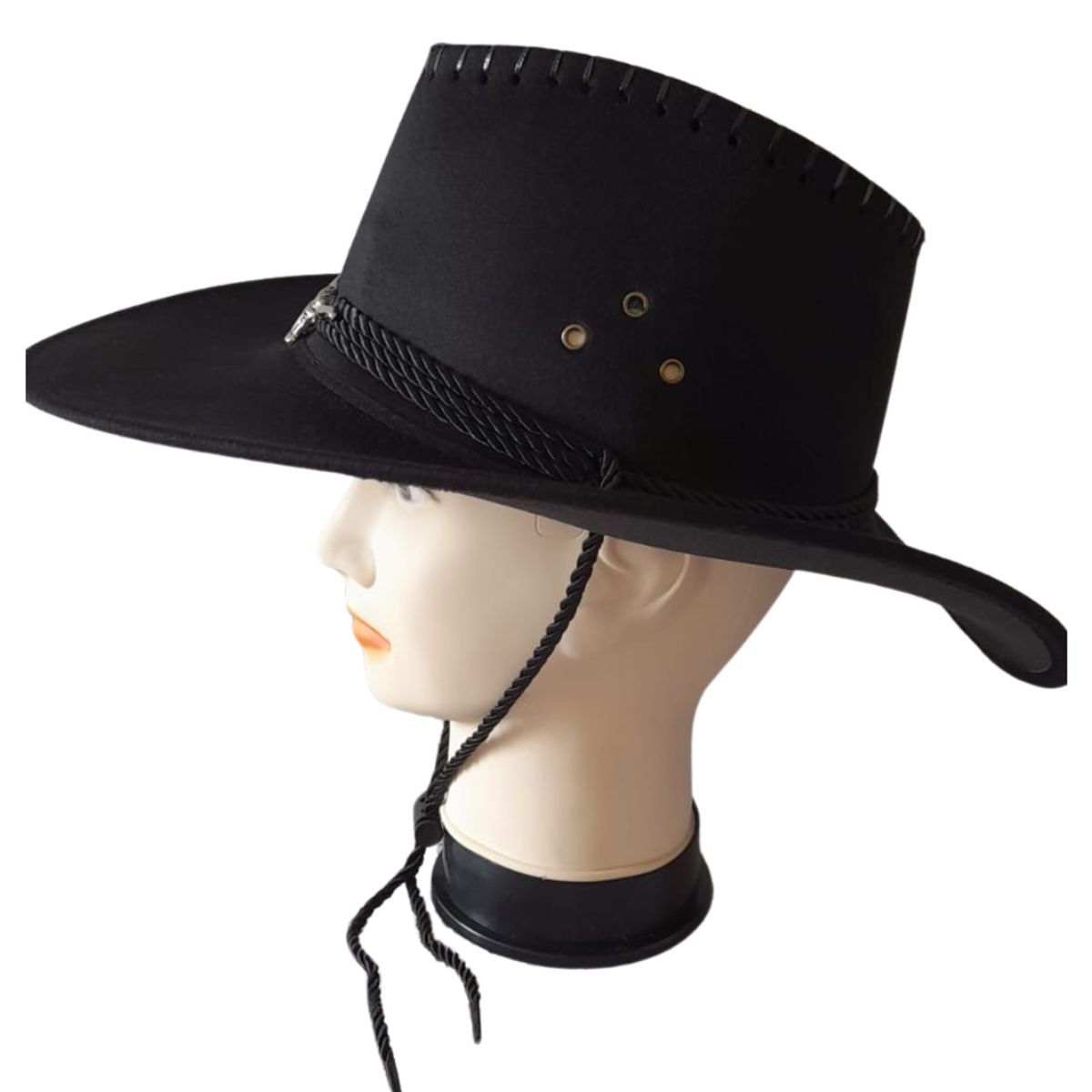 GENERICO - Sombrero Vaquero Texano Adultos Estilo Western Unisex Negro