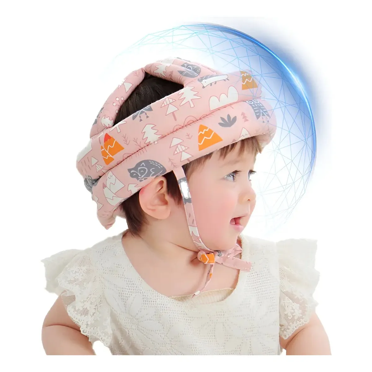 GENERICO - Casco Protector Anti Golpes Acolchado Bebes Gorro Seguridad Labg