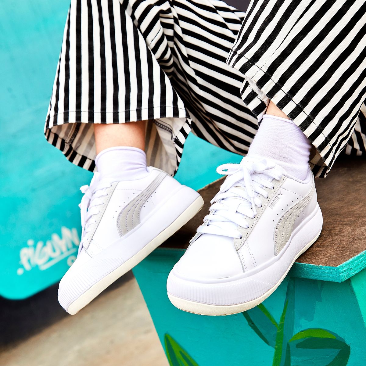 PUMA - Puma Suede mayu mix zapatilla urbana mujer blanco