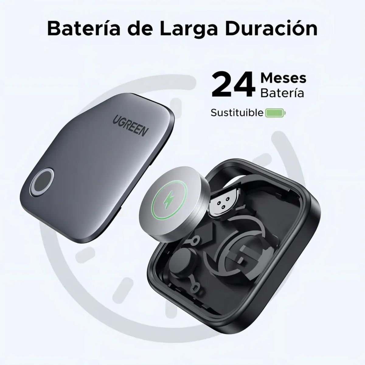 UGREEN - Ugreen Finetrack Localizador Apple Find My 2 Años Negro