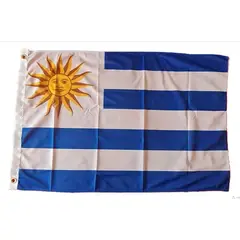 DORAL - Bandera De Uruguay 60cms X 90cms Estampada Ojales Metálicos.