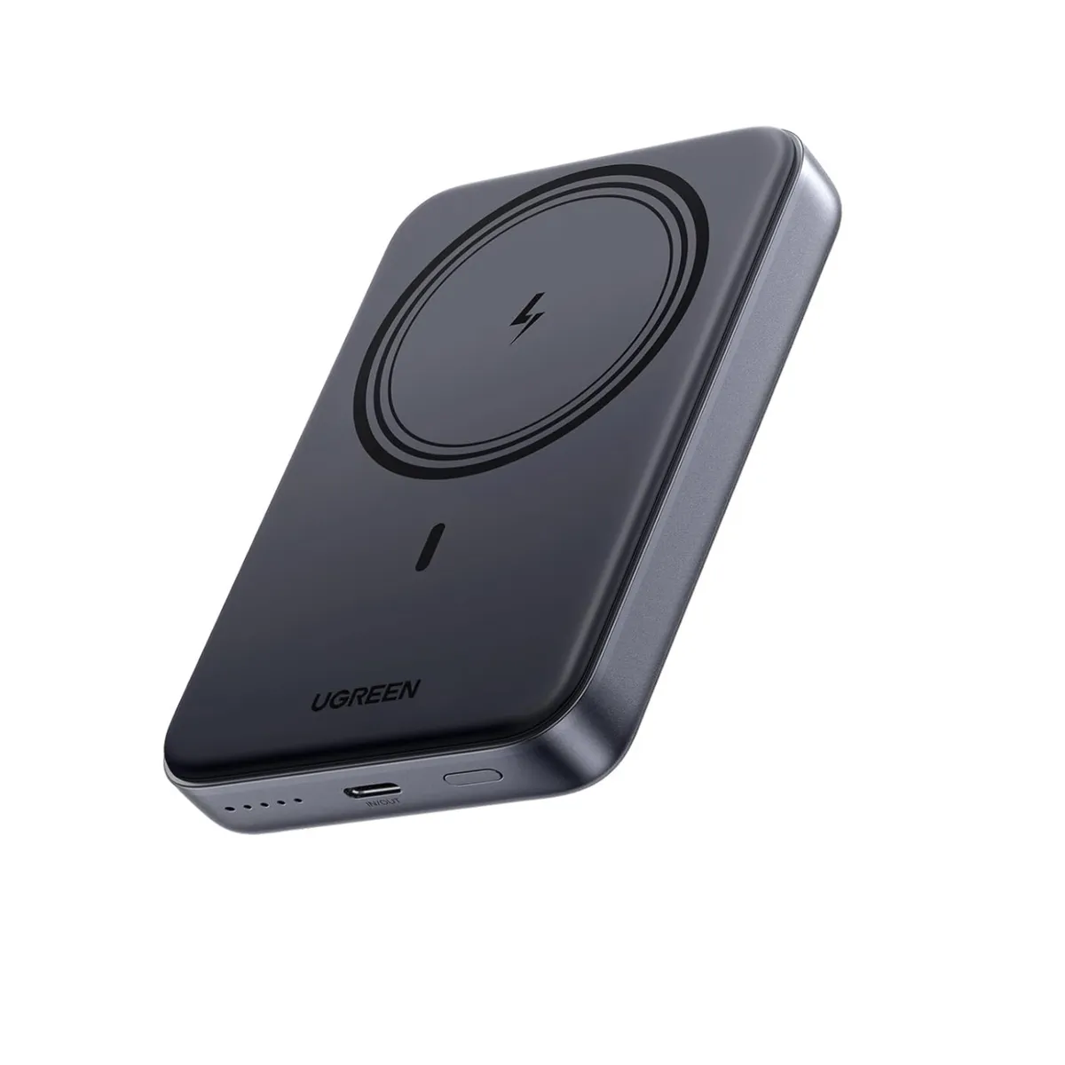 UGREEN - BATERÍA PORTÁTIL MAGNÉTICA 10.000MAH PD20W CON CARGA INALÁMBRICA QI 15W MAGSAFE GRIS