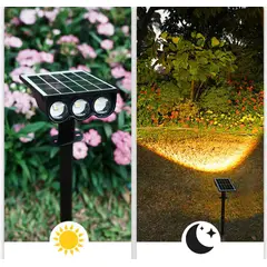GENERICO - Foco Estaca Led Solar Jardin Impermeable Luz Calida