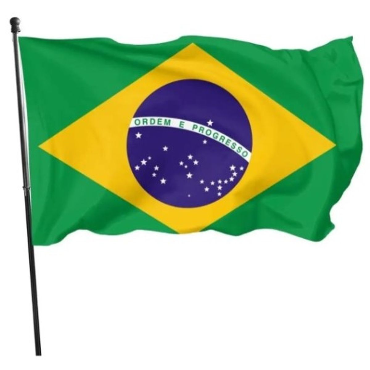 DORAL - Bandera De Brasil 60cms X 90cms Estampada Ojales Metálicos.