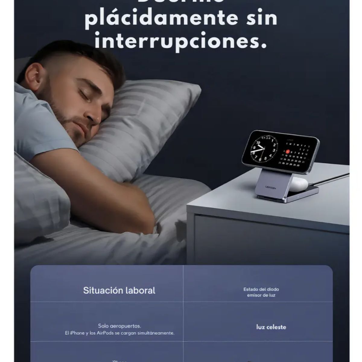 UGREEN - Cargador Inalámbrico Ugreen Qi2 15w Magflow Para iPhone Y Ai Grey