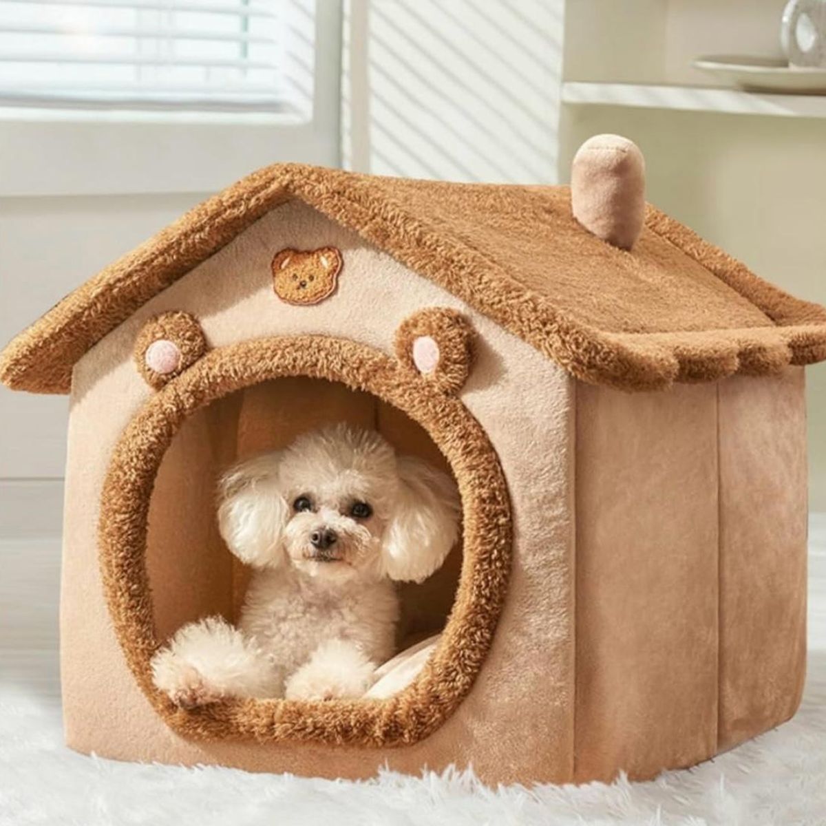 GENERICO - Casita Cama Iglú Para Mascotas Perros Gatos Pequeños M