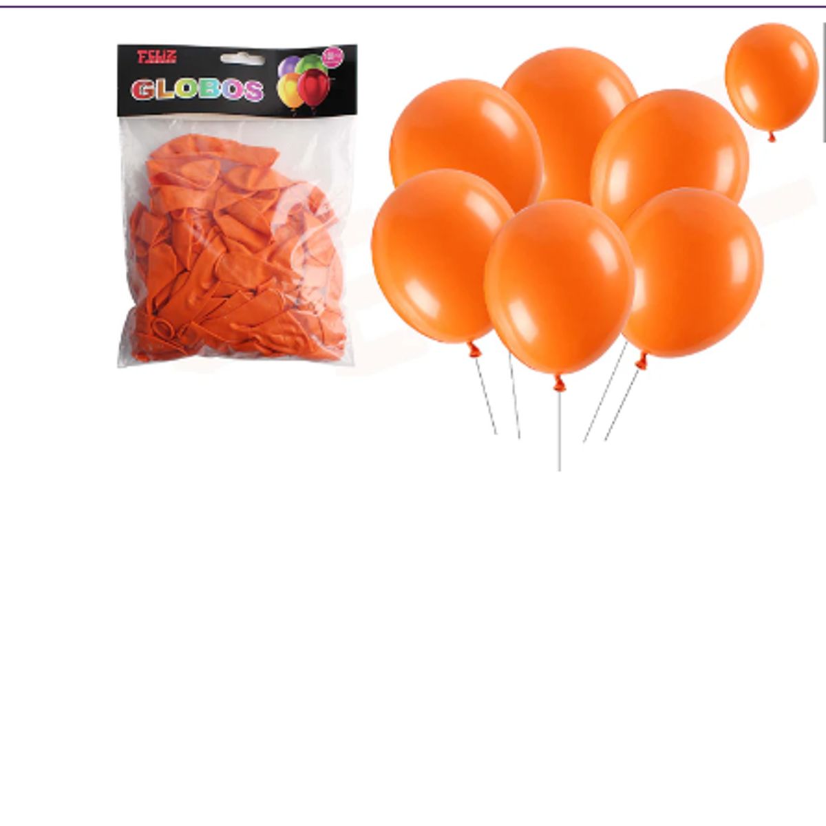 GENERICO - Globos Naranjo 100 Unidades