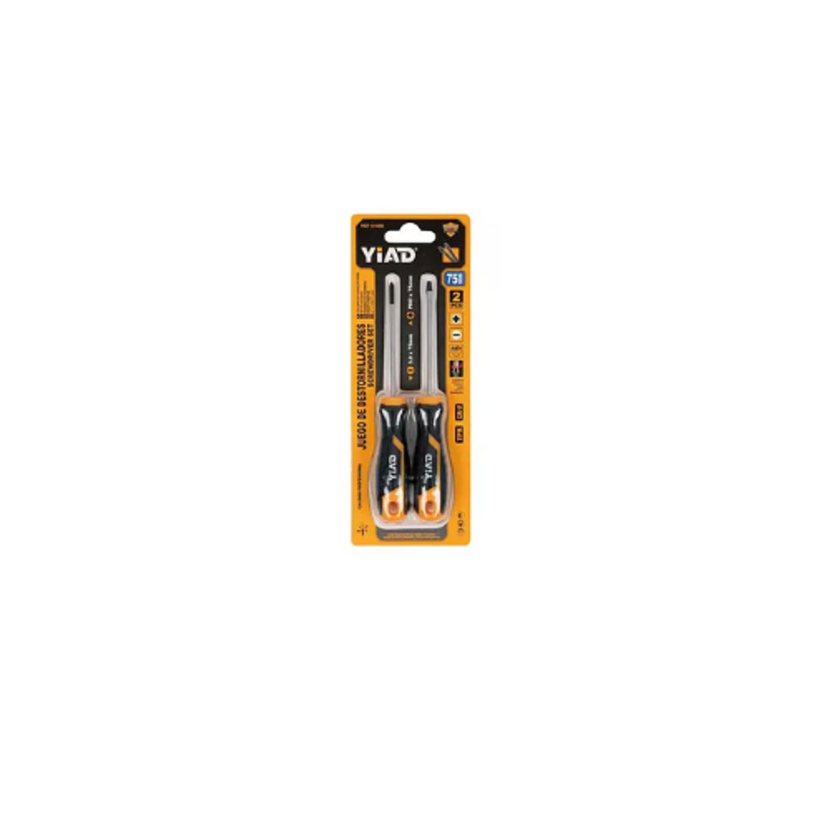 GENERICO - Juego De Destornilladores 2pcs Punta Estrella Y Paleta Magnetica 100mm