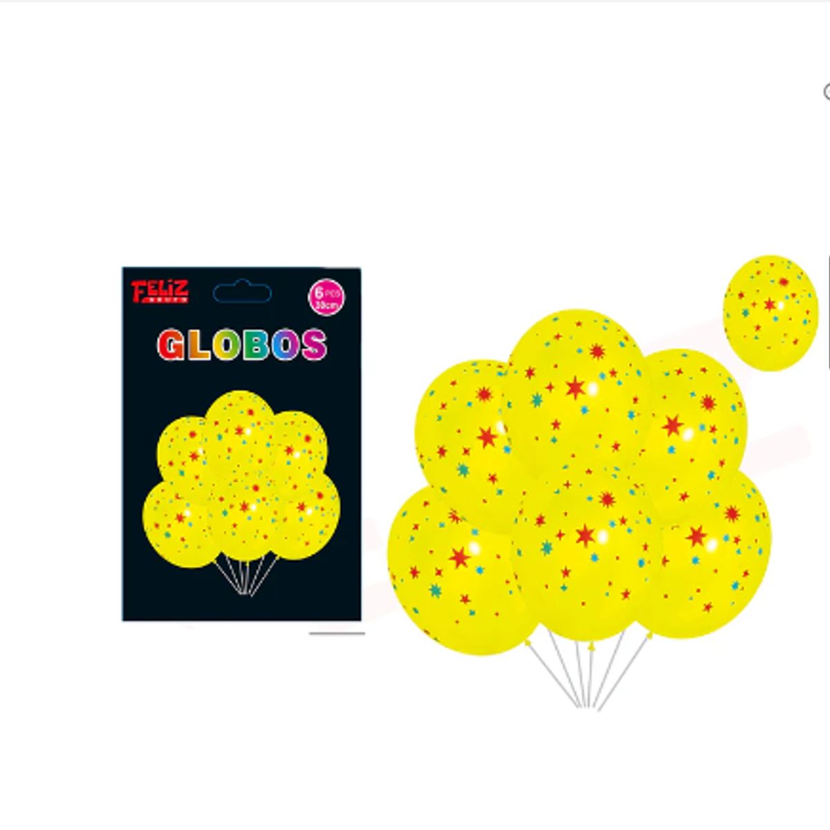 GENERICO - Globos de Estrella Amarilla 6 Unidades