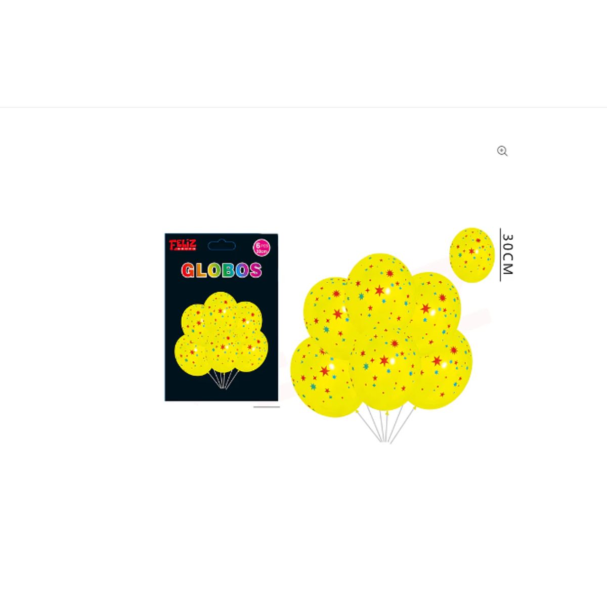 GENERICO - Globos de Estrella Amarilla 6 Unidades