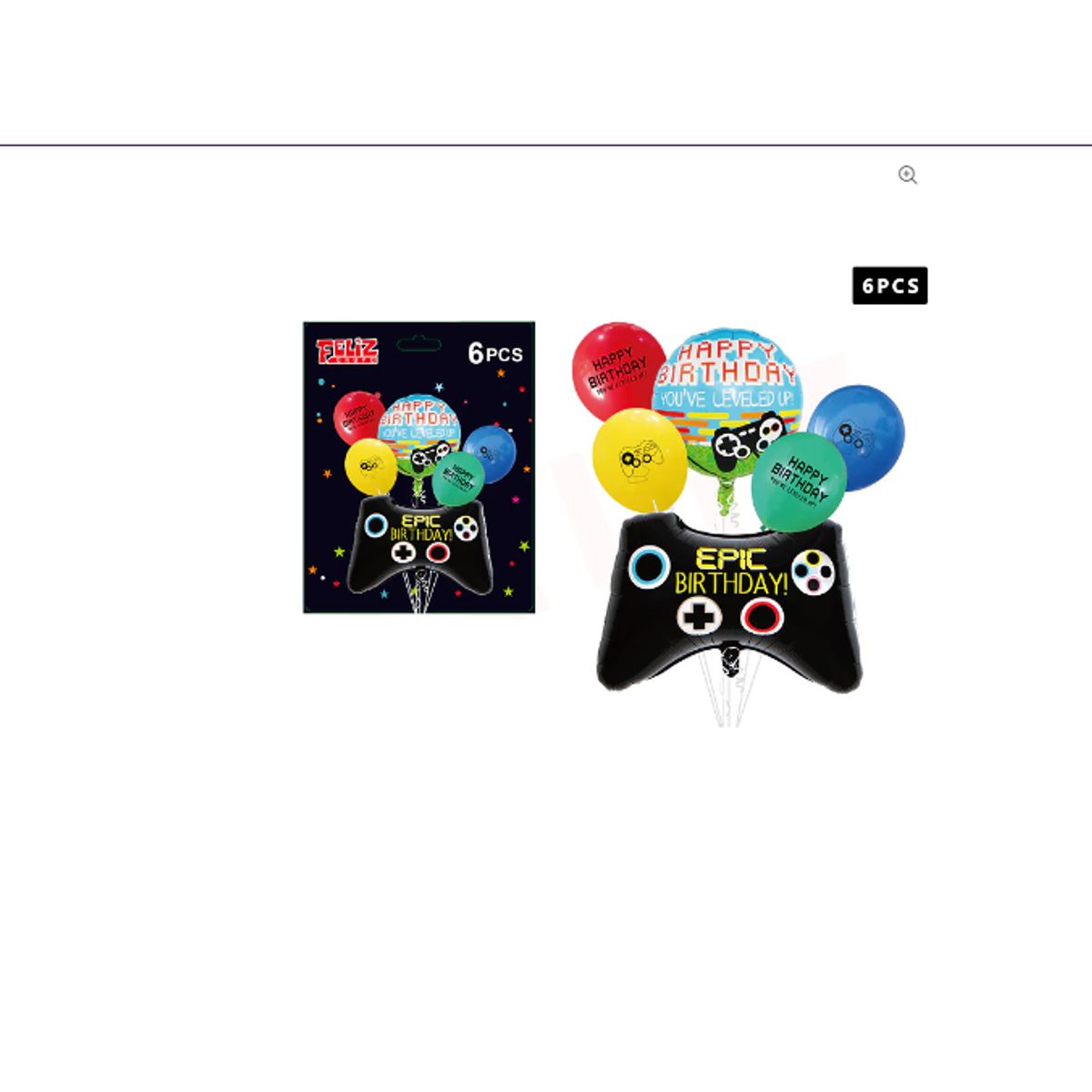 GENERICO - Globos Happy Birthday Videojuego 6 Unidades
