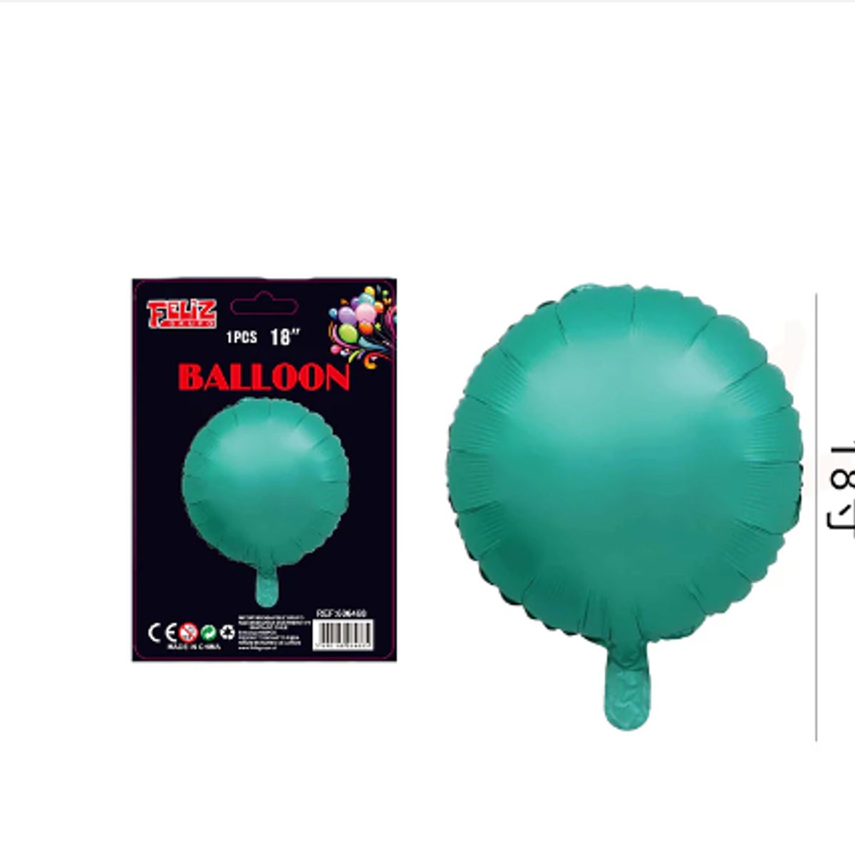 GENERICO - Globos Redondo Metalizado Verde