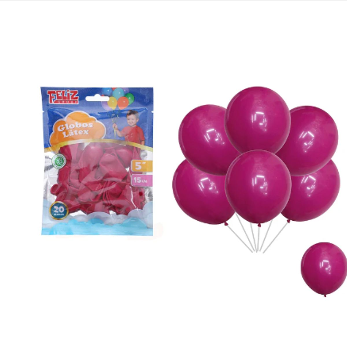 GENERICO - Globos Guinda 15cm 20 Unidades