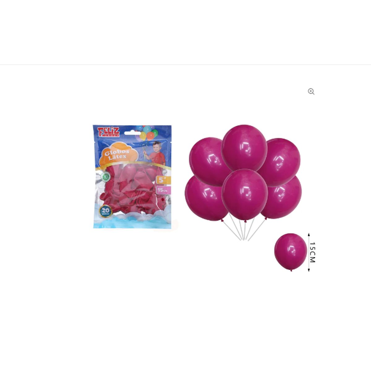 GENERICO - Globos Guinda 15cm 20 Unidades