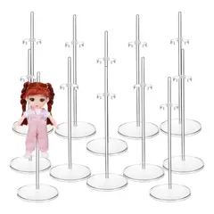 KUANGYE - 10 Soportes De Base Transparentes Para Exhibición De Muñecas