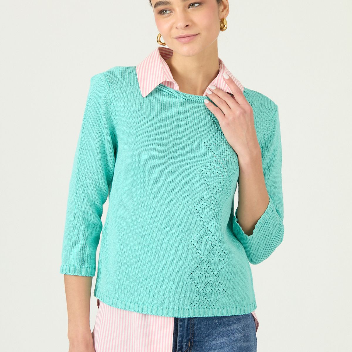 PRIVILEGE - Sweater Turquesa Cod 5406275