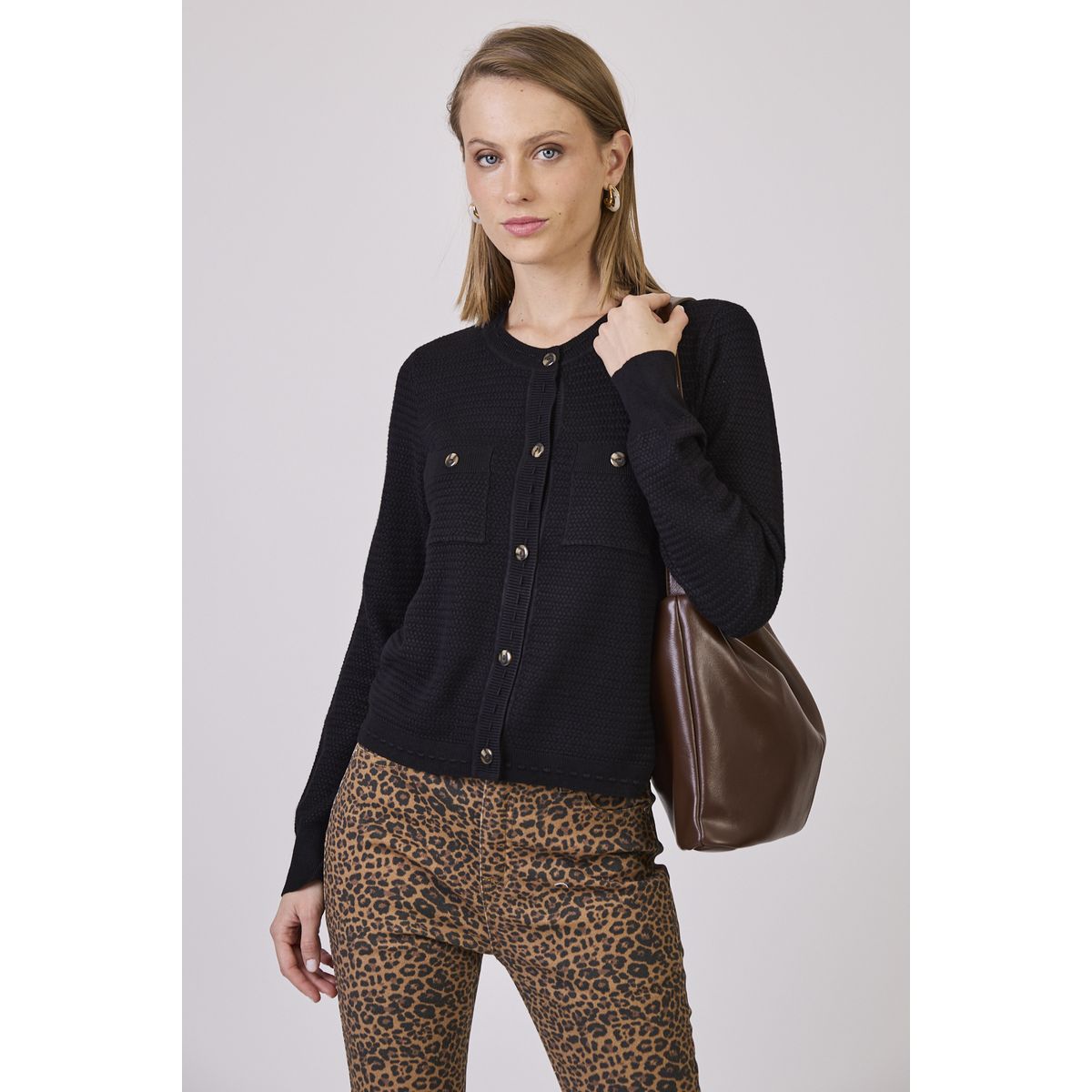 PRIVILEGE - Cardigan Negro Cod 5414546