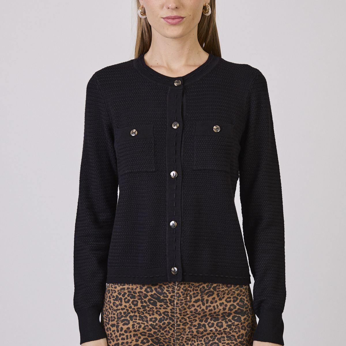 PRIVILEGE - Cardigan Negro Cod 5414546