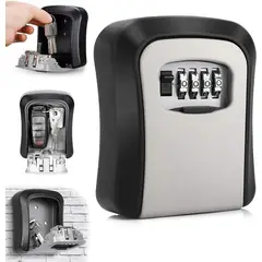KUANGYE - Caja de Seguridad para Llaves Montada en Pared 4 Dígitos Impermeable,para Casa y Oficina Almacena