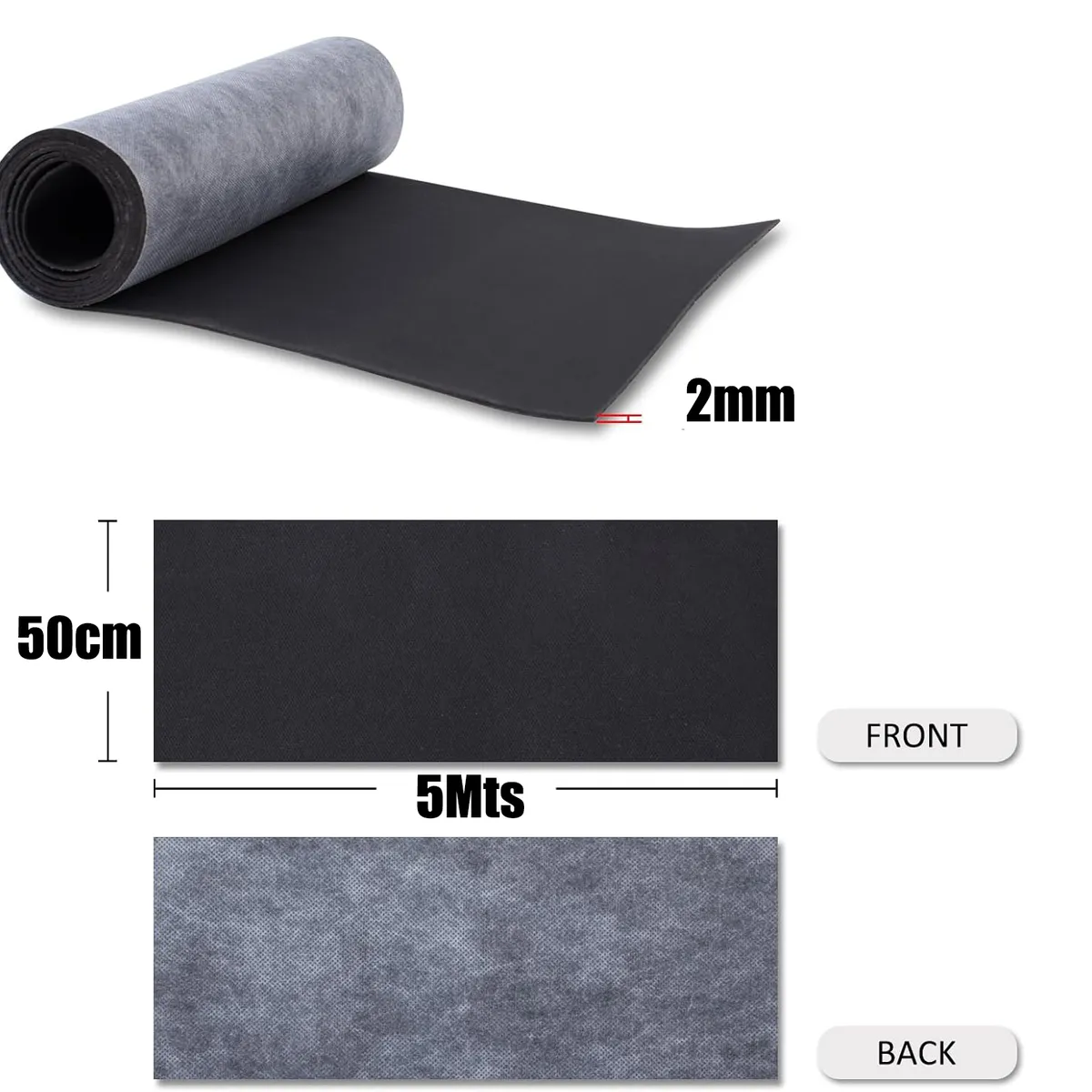 Aislante Acústico Para Paredes Hogar Vinilo Cargado En Masa 5m×50cm×2mm, marca KUANGYE - Foto 2