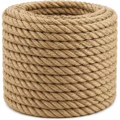 KUANGYE - Cuerda Soga Yute Cáñamo 12mm 50mts Decoración Manualidades