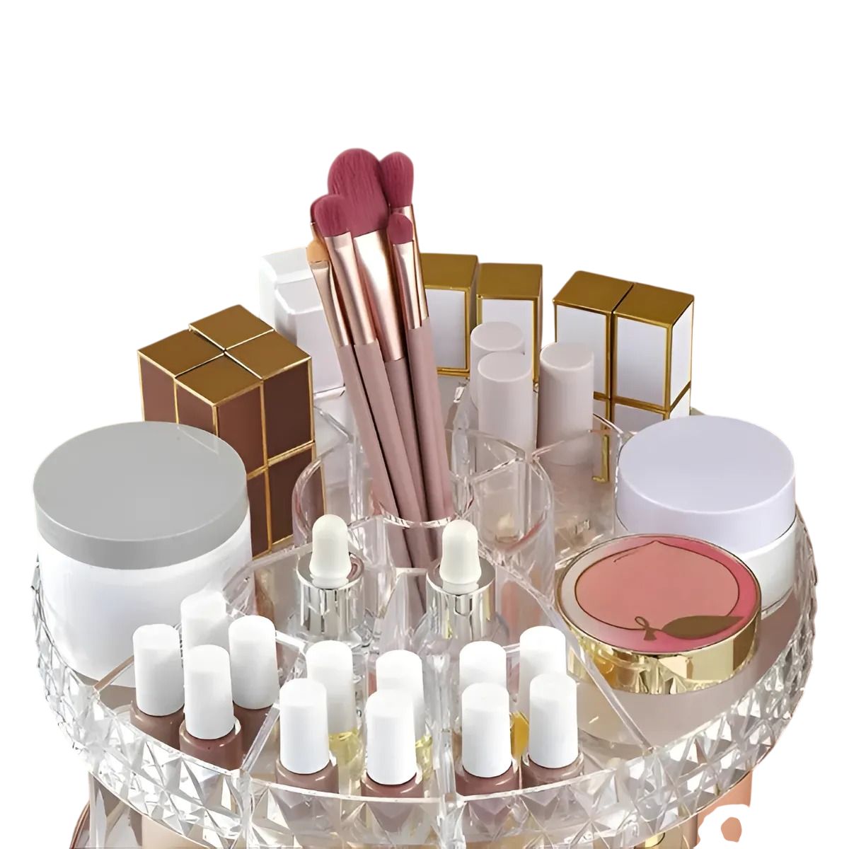 GENERICO - Organizador Maquillaje Cosméticos Giratorio Acrilico