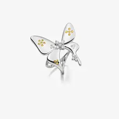 GENERICO - Anillo Hefang De Mariposa Cola De Golondrina Circonitas Plata 925 Moda