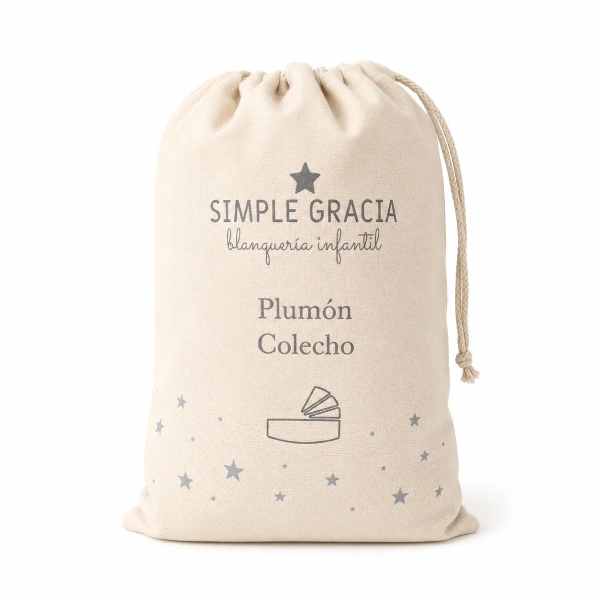 SIMPLE GRACIA - Plumón de Seda Cuna Colecho Moisés Blanco Hipoalergénico 80x70 cm Simple Gracia