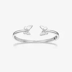 HEFANG - Pulsera De Mariposa Pequeña Circonitas Plata 925 Mujer Joyería